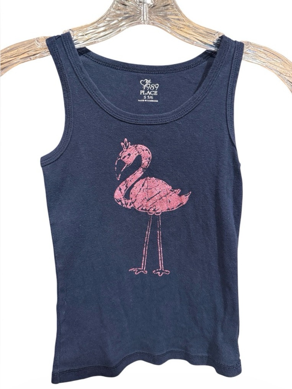 💚💛10 for $10 or 💰BOGO FREE Place Flamingo Graphic Tank Top S 5-6